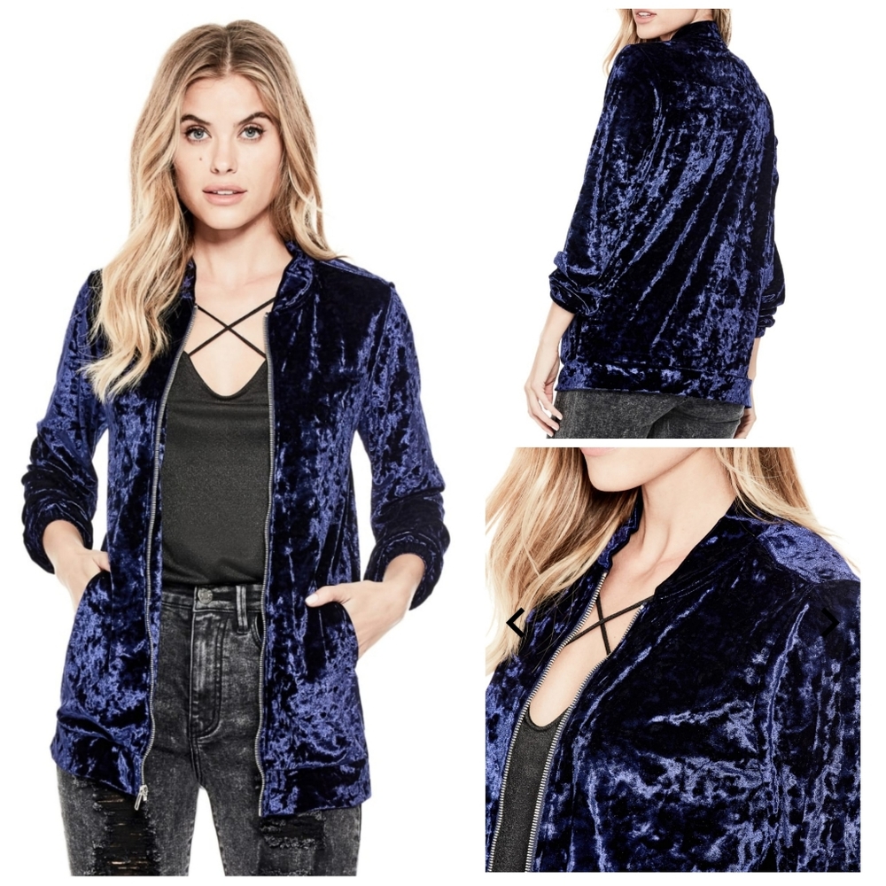 GUESS Velvet Shiloh Bomber Jacket XS
